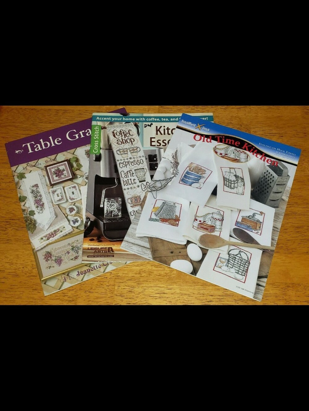 Kitchen Cross-Stitch Lot Of Three (3)